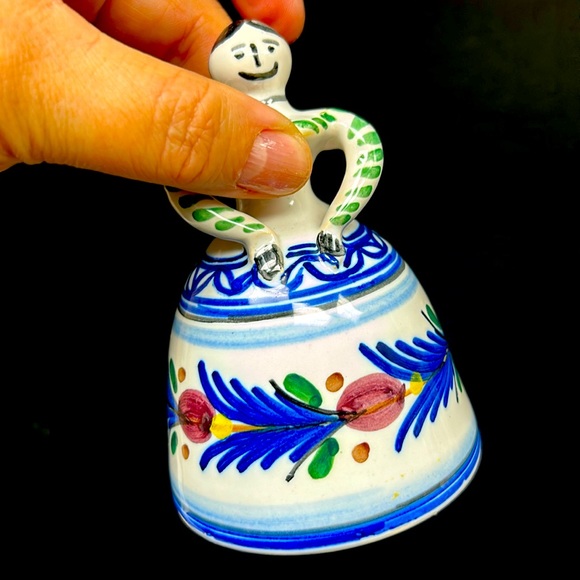 Vintage Spanish handmade pottery Bell Lady - Picture 6 of 8
